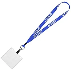 Economy Lanyard - 3/4" with Vinyl ID Holder