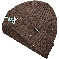 Rib Knit Tweed Beanie