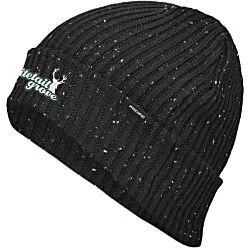 Rib Knit Tweed Beanie