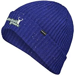 Rib Knit Tweed Beanie