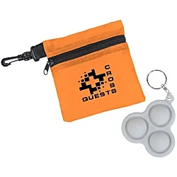 Push Pop Fidget Keychain with Pouch