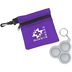 Push Pop Fidget Keychain with Pouch