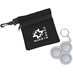 Push Pop Fidget Keychain with Pouch