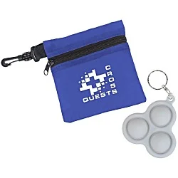 Push Pop Fidget Keychain with Pouch