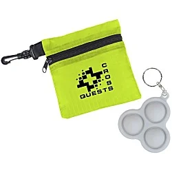 Push Pop Fidget Keychain with Pouch
