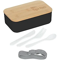 Divided Bento Box with Bamboo Lid Lunch Set