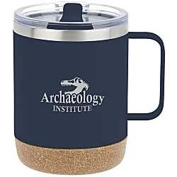 Explorer Vacuum Camp Mug with Cork Bottom - 12 oz. - Laser Engraved