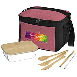 Ridge Line Cooler with Glass Container Lunch Set