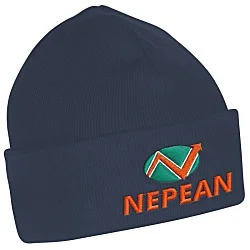Fine Knit Beanie with Cuff