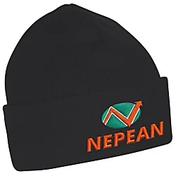 Fine Knit Beanie with Cuff