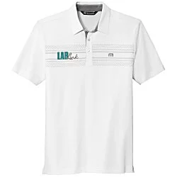TravisMathew Micro-Dot Chest Stripe Polo