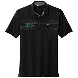 TravisMathew Micro-Dot Chest Stripe Polo