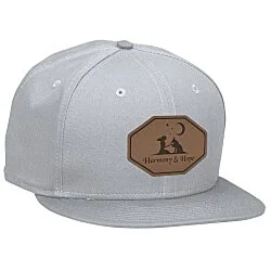 New Era Flat Bill Snapback Cap - Laser Engraved Patch