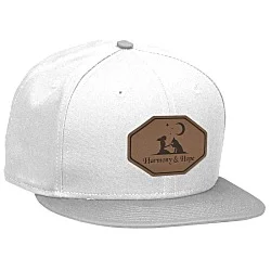 New Era Flat Bill Snapback Cap - Laser Engraved Patch