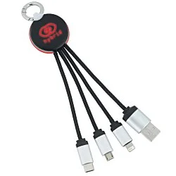 SCX Stellar Light-Up Logo Charging Cable - Round
