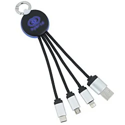 SCX Stellar Light-Up Logo Charging Cable - Round