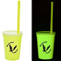 Nite Glow Stadium Cup with Straw - 11 oz.