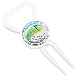 Divot Bottle Opener Tool with Ball Marker