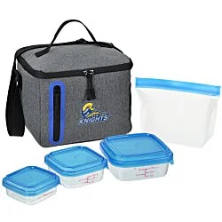 Oval Portion Control & Food Bag Lunch Set