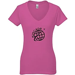 Tultex Fine Jersey V-Neck T-Shirt - Ladies'