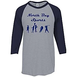 Tultex Fine Jersey 3/4 Sleeve Raglan T-Shirt - Colors