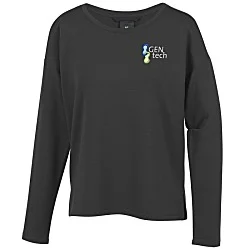 French Terry Drop Shoulder Stretch Pullover - Ladies'