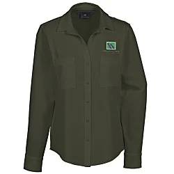 Fine Crepe Stretch Camp Blouse - Ladies'