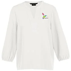 Fine Crepe 3/4-Sleeve Stretch Blouse - Ladies'