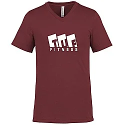 Bella+Canvas V-Neck T-Shirt - Men's - Heathers - Screen
