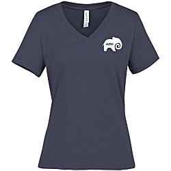 Bella+Canvas Relaxed V-Neck T-Shirt - Ladies' - Heathers - Screen