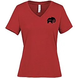 Bella+Canvas Relaxed V-Neck T-Shirt - Ladies' - Heathers - Screen