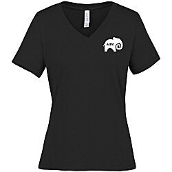 Bella+Canvas Relaxed V-Neck T-Shirt - Ladies' - Heathers - Screen