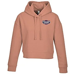 Ultimate 8.3 oz. CVC Fleece Cropped Hoodie - Ladies' - Embroidered