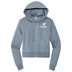 Ultimate 8.3 oz. CVC Fleece Cropped Full-Zip Hoodie - Ladies' - Screen