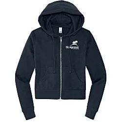 Ultimate 8.3-ounce CVC Fleece Cropped Full-Zip Hoodie - Ladies' - Screen