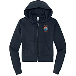 Ultimate 8.3-ounce CVC Fleece Cropped Full-Zip Hoodie - Ladies' - Embroidered