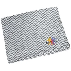 Plush Two-Tone Wave Blanket