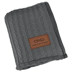 Leeman Cable Knit Sherpa Blanket
