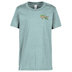 Bella+Canvas Crewneck T-Shirt - Youth - Heathers - Embroidered