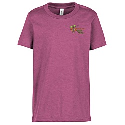 Bella+Canvas Crewneck T-Shirt - Youth - Heathers - Embroidered