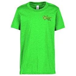 Bella+Canvas Crewneck T-Shirt - Youth - Heathers - Embroidered