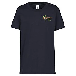 Bella+Canvas Crewneck T-Shirt - Youth - Heathers - Embroidered