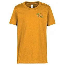 Bella+Canvas Crewneck T-Shirt - Youth - Heathers - Embroidered