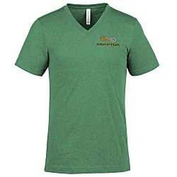 Bella+Canvas V-Neck T-Shirt - Men's - Heathers - Embroidered