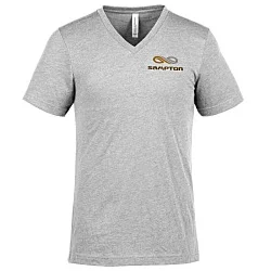Bella+Canvas V-Neck T-Shirt - Men's - Heathers - Embroidered