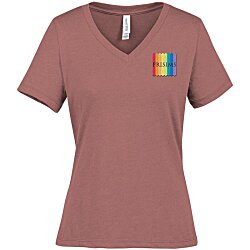 Bella+Canvas Relaxed V-Neck T-Shirt - Ladies' - Heathers - Embroidered