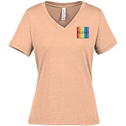 Bella+Canvas Relaxed V-Neck T-Shirt - Ladies' - Heathers - Embroidered