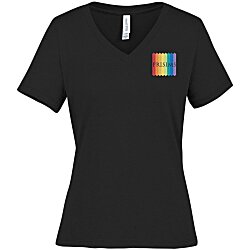 Bella+Canvas Relaxed V-Neck T-Shirt - Ladies' - Heathers - Embroidered