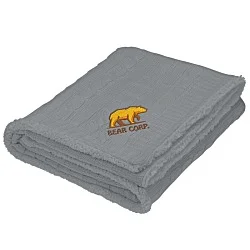 Cable Knit Plush Sherpa Blanket