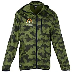 adidas Hooded Full-Zip Windbreaker - Camo